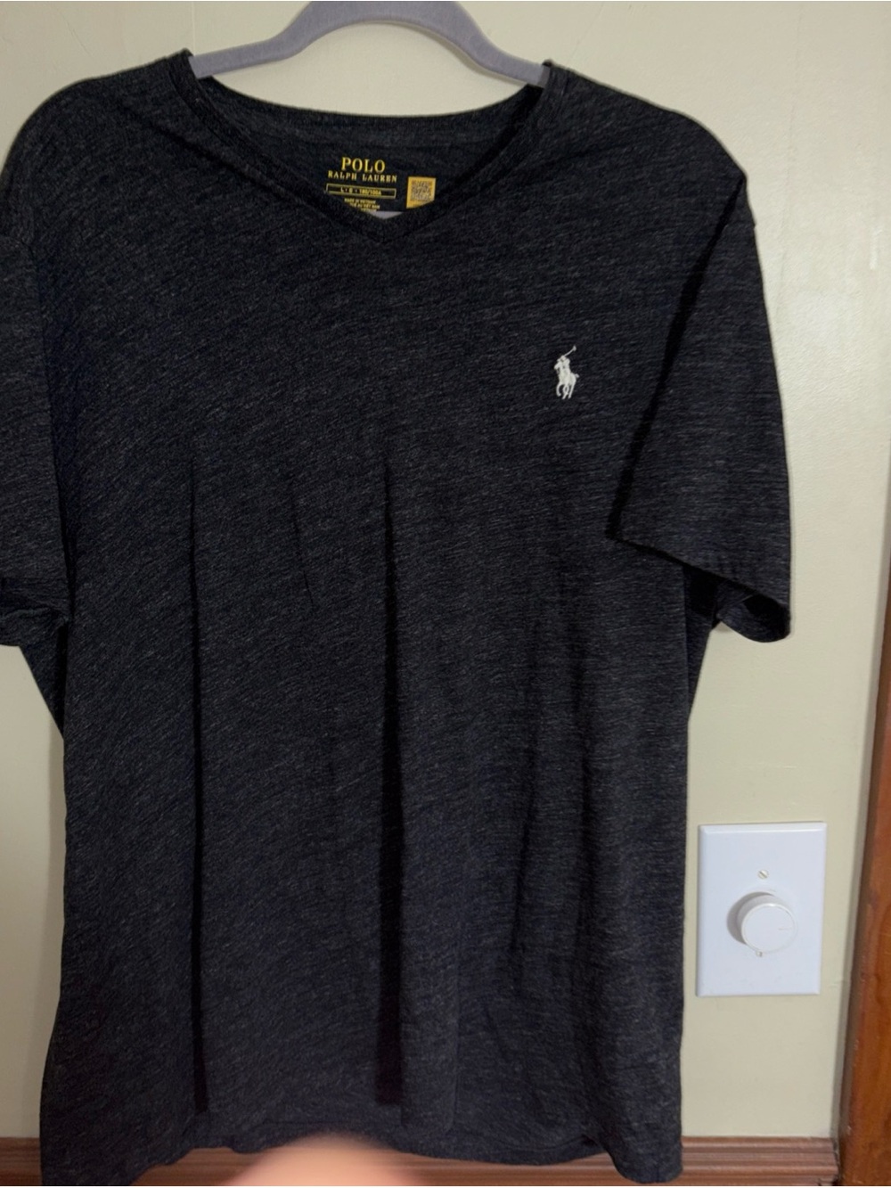 Polo by Ralph Lauren Charcoal Heather V-Neck Tee